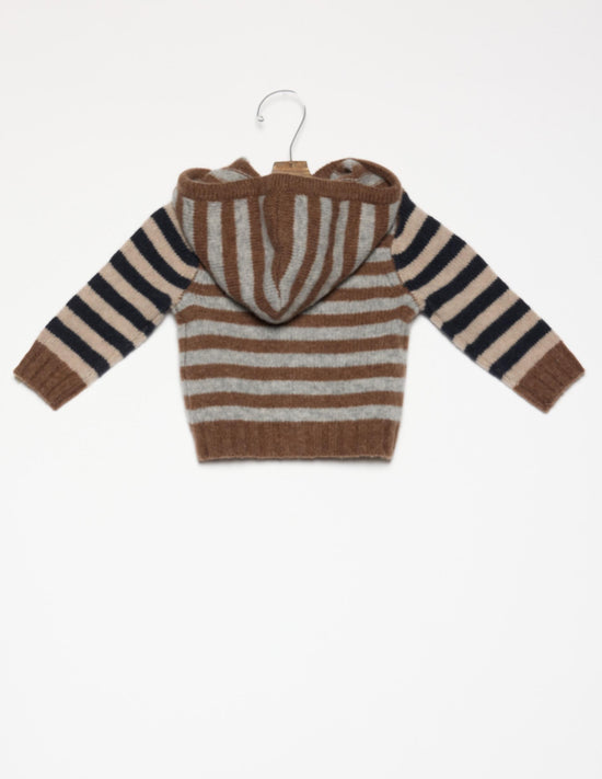CHAQUETA PUNTO RAYA BROWN