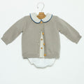 BABY JACKET BUTTONS IRON GREY
