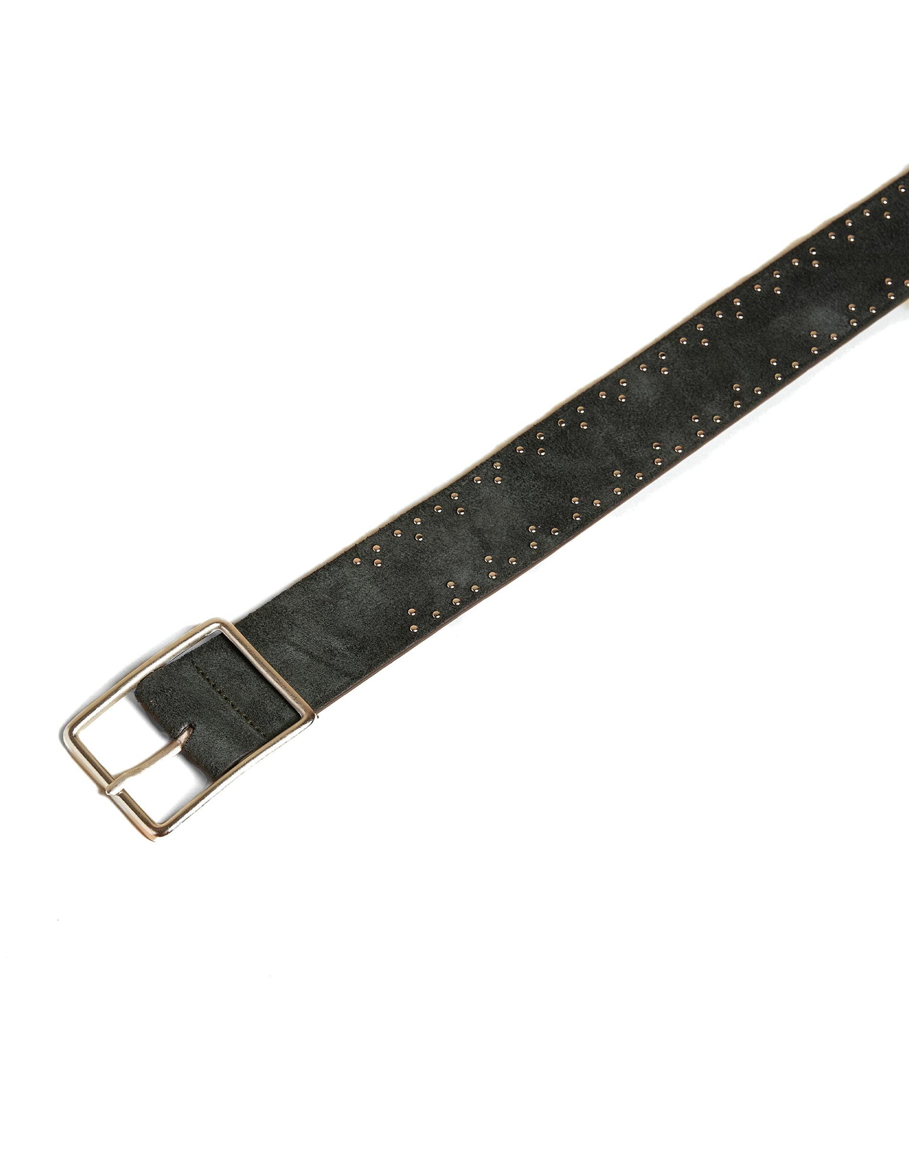 ZIG ZAG SUEDE BELT GREEN
