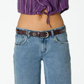 BLUE STUDDED TROUSERS