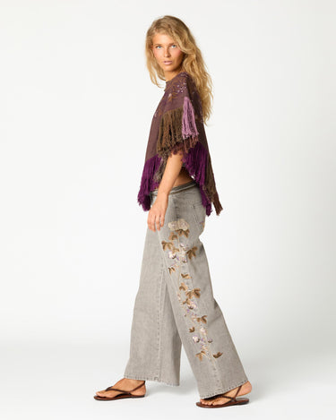EMBROIDERED PONCHO