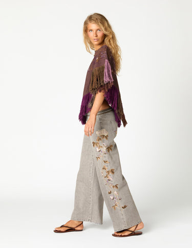 EMBROIDERED PONCHO