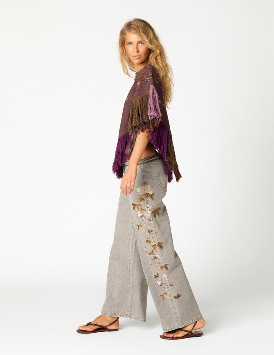 EMBROIDERED PONCHO
