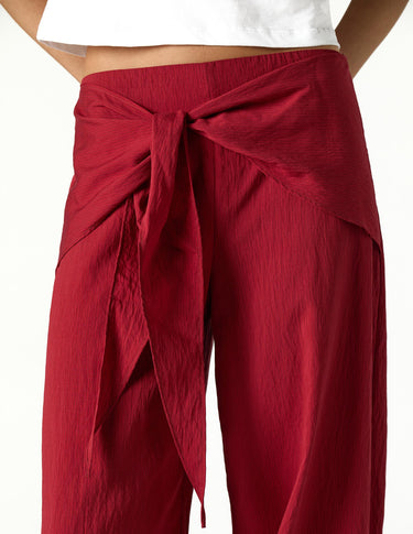 RED TIED HAREM TROUSERS