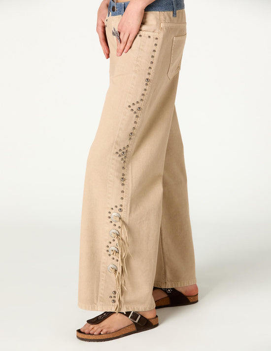 PANTALON TACHAS COWBOY BEIGE/CONTRAST