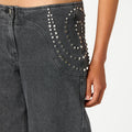ANTHRACITE PAISLEY DENIM PANTS