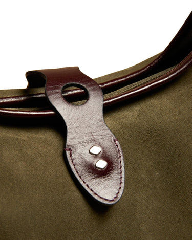 KHAKI SUEDE SHOPPING BAG