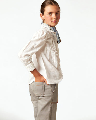 RAW LACE DRAWSTRING SHIRT