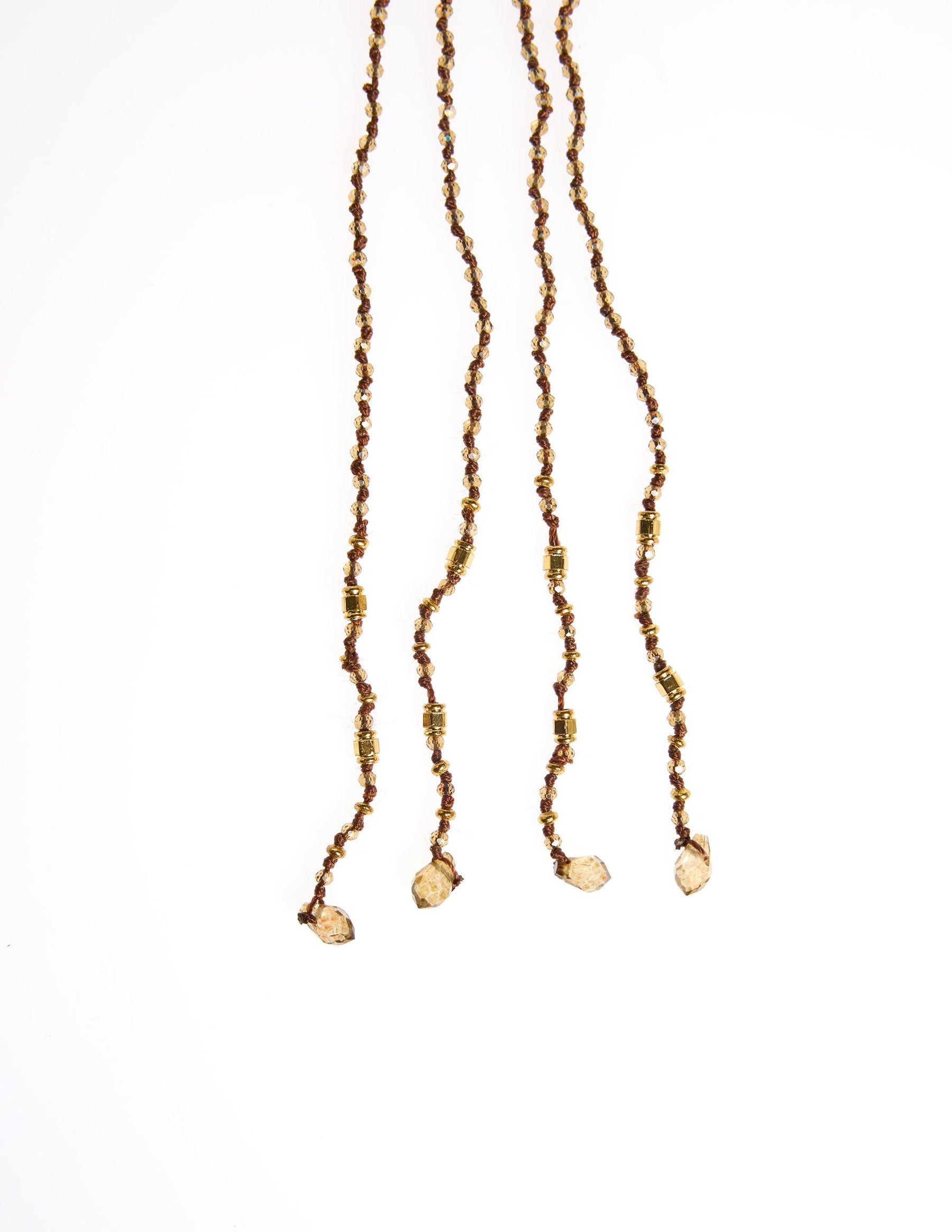 LONG AMBER BEADS NECKLACE