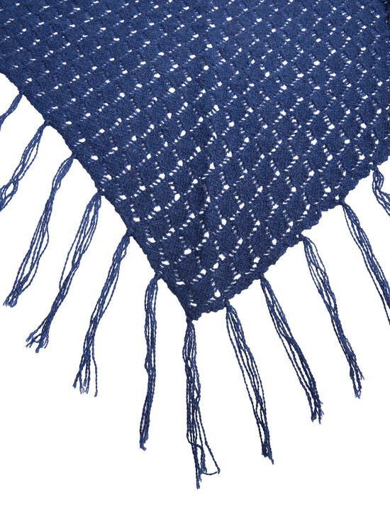 MIDNIGHT OPEN-KNIT MAXI SCARF