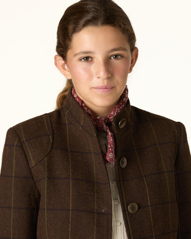 CHAQUETÓN CUADRO MARRÓN