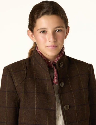 CHAQUETÓN CUADRO MARRÓN