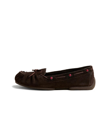 SUEDE LOAFER WITH STUDS