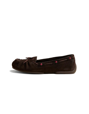 SUEDE LOAFER WITH STUDS