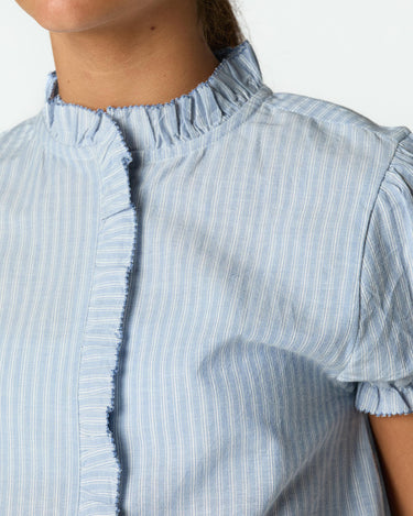 STRIPED PERKINS COLLAR SHIRT