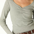 CAMISETA FRUNCE POINTELLE GREY
