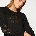 VESTIDO FLOR STRASS BLACK