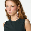PENDIENTES CUADRADO ROJO - ACERO INOXIDABLE