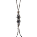 NECKLACE BEADS ANTHRACITE RHOMBUS