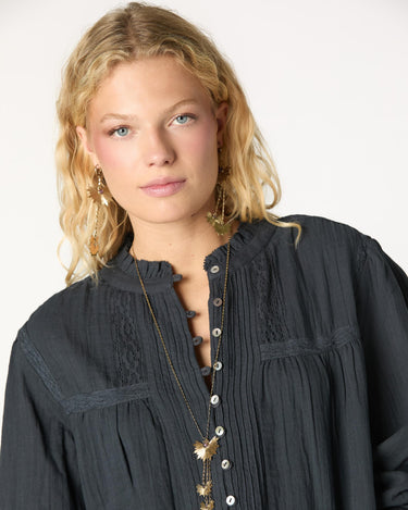 CAMISA JARETAS LACE ANTRACITA