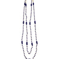 LONG BLUE GLASS NECKLACE