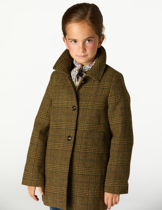 ABRIGO CUELLO PICO CUADRO GREEN