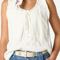 TOP BUTTONS LACES ECRU
