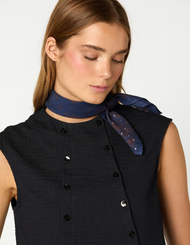 CAMISA DOBLE BOTONADURA AZUL
