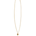SQUARE GOLD/GARNET NECKLACE