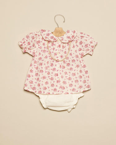 MORA GATHERED FLORAL SHIRT