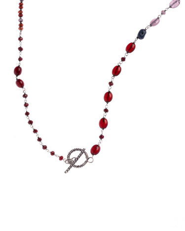 LONG NECKLACE BERRY STONES