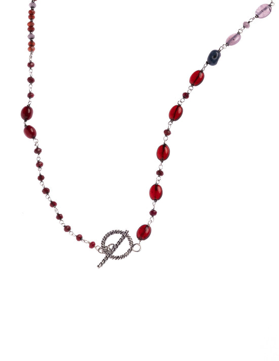 COLLAR LARGO PIEDRAS MORA