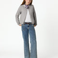KNIT CARDIGAN WITH BUTTONS IRON GREY