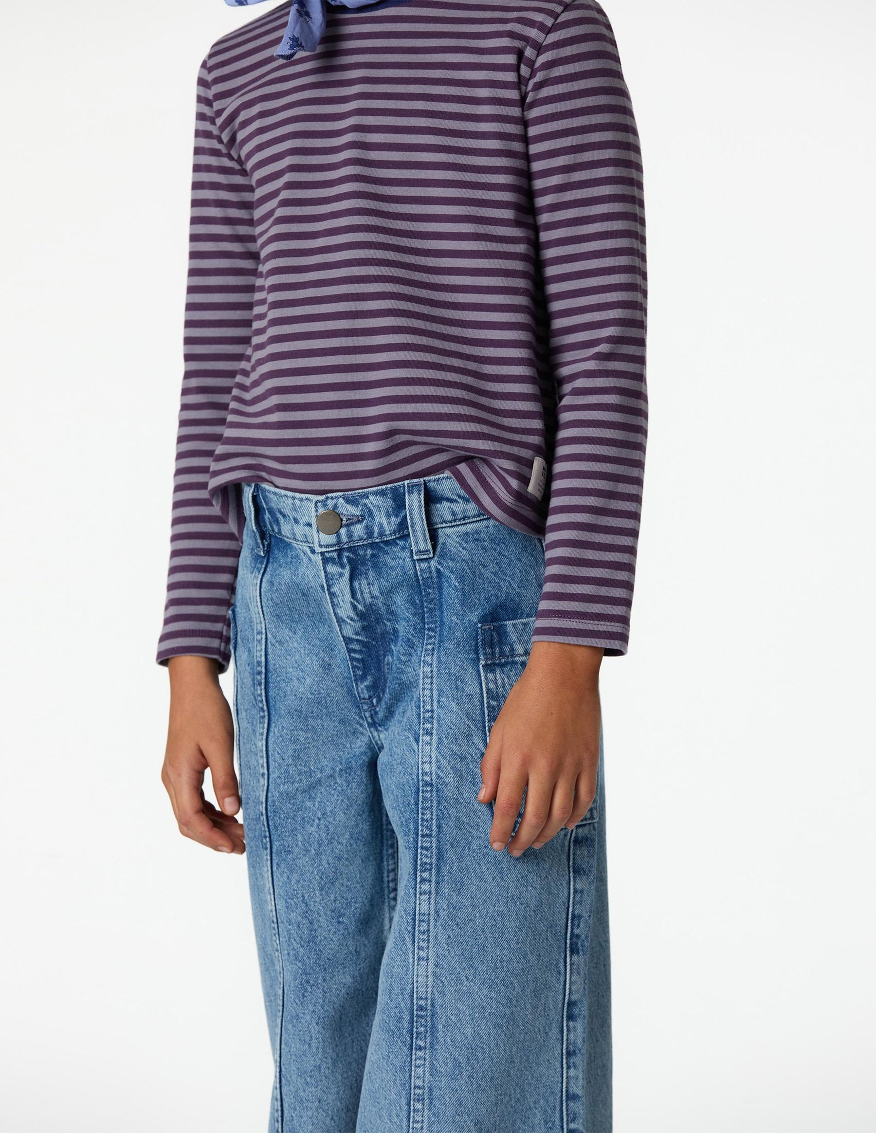 PANTALÓN DENIM DESFLECADO AZUL