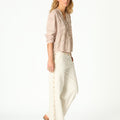 HERRINGBONE INSERT SHIRT ECRU