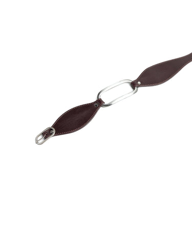 MAROON PLEATED BELT