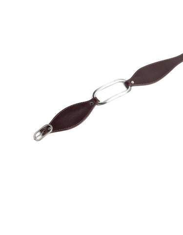 MAROON PLEATED BELT