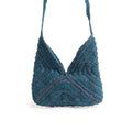Blue multicolored knit bag