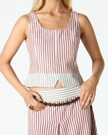 STRIPED CONTRAST TOP