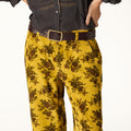 CURRY FLORAL CORDUROY PANTS