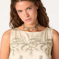 TOP 20'S EMBROIDERED ECRU