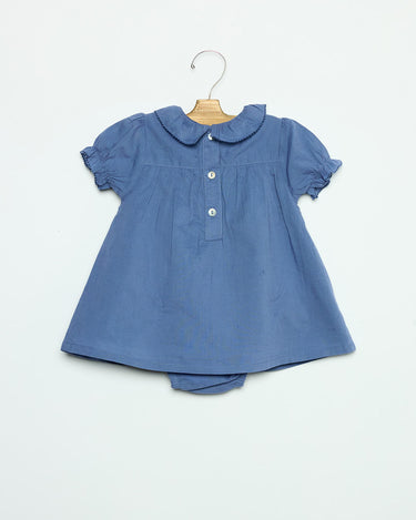 ANILINE BLUE SMOCK DRESS