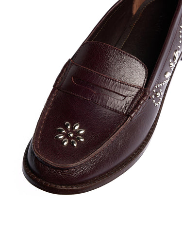 MOCASIN PIEL TACHAS