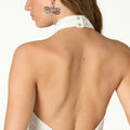ECRU HALTER BANDEAU TOP