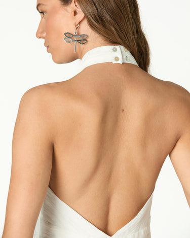 ECRU HALTER BANDEAU TOP