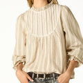 CAMISA ENCAJE FLECHA CHOCOLATE