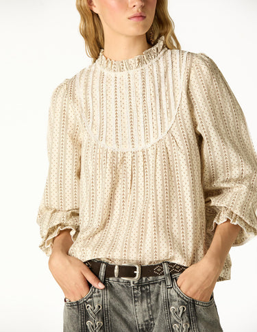 CHOCOLATE ARROW LACE SHIRT