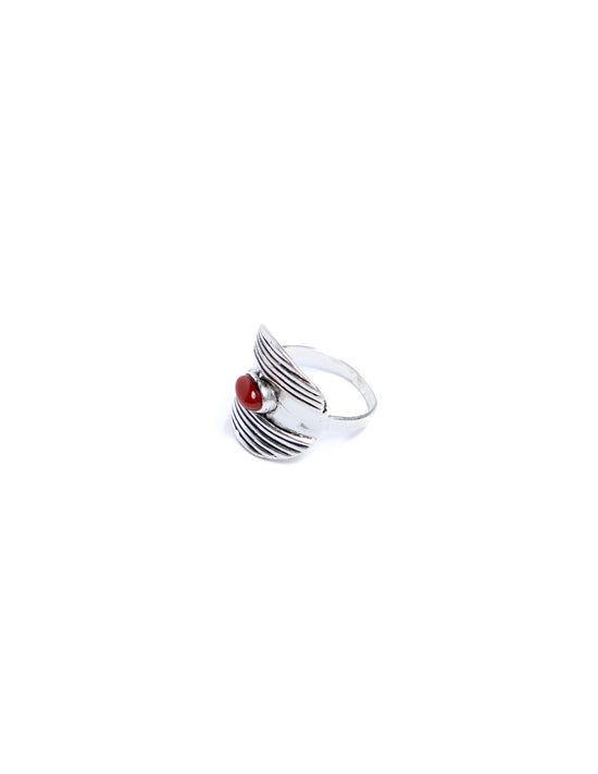 ROUND AGATE STONE RING