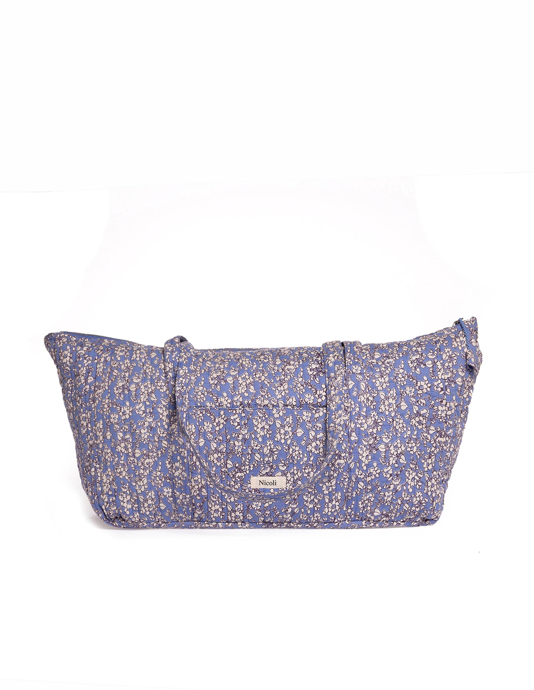 PRINT BLOOM BLUE TRAVEL BAG