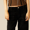 PANTALÓN TERCIOPELO BOLSILLO NEGRO